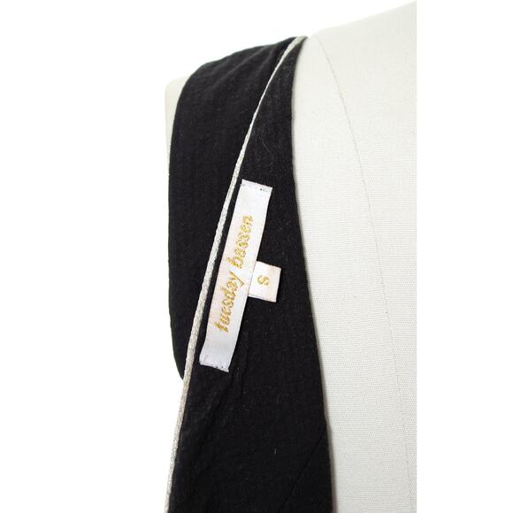 TUESDAY BASSEN 1950s Style Sundress Cancer Astrology Embroidered Black Dress - Picture 10 of 10